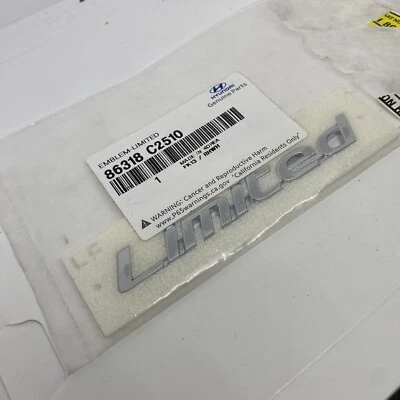 NEW Rear Trunk Lid "Limited" Emblem OEM For 2018-2019 Hyundai Sonata 86318C2510 - Изображение 1 из 3