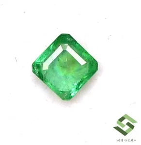 3.80x3.80 mm Certified Natural Emerald Octagon Cut 0.29 CTS Untreated Loose Gems - Picture 1 of 5