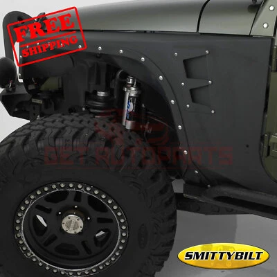 Guardabarros Smittybilt serie XRC recubierto de polvo acero negro para Jeep 07-16 Foto 1 de 3