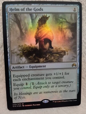 MTG HELM OF THE GODS FOIL ENG Magic Origins 2015 Rare Artifact Equipment WOTC - Image 1 of 4