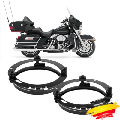 2x 7" pollici principali per Harley Touring LED Hi/Lo supporto anello montaggio fari - Immagine 1 di 4