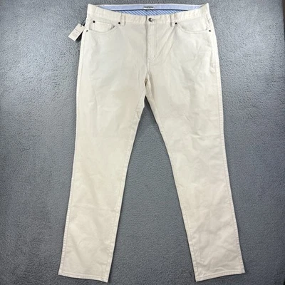 Peter Millar Pants Mens 40x34 Ivory Superior Corduroy Soft Luxury Golf Cords NEW - Image 1 of 4