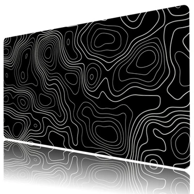 Black and White Abstract Mouse Desk Pad for Keyboard Desk Mat 31.5x15.7 inch - Image 1 of 4