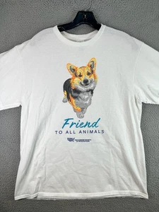 Humane Society T-Shirt Damen Large weiß Liebhaber Hund Corgi Grafik Freund Crew - Bild 1 von 11