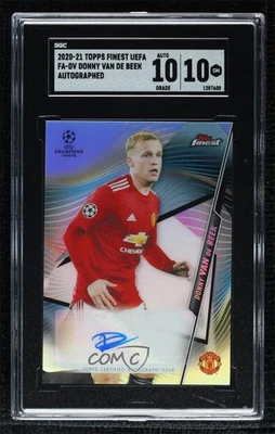 2020-21 Topps Finest UCL Finest Auto Donny van de Beek #FA-DV SGC 10 GEM - Image 1 of 3