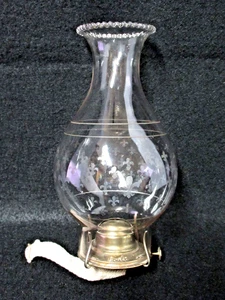 ANTIKE GROSSE WÖLBUNG ÖLLAMPE KAMIN MIT GEÄTZTEM FLEUR DE LIS UND #2 MESSINGBRENNER - Bild 1 von 20