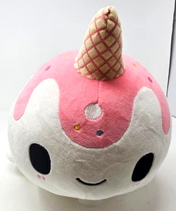Aurora Tasty Peach Vanilla-Berry Nomwhal 8” x 15” Plush Ice Cream Stuffed Animal - Picture 1 of 8