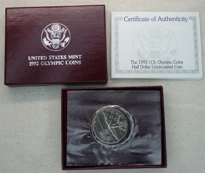 1992-P Olympic Gymnast Half Dollar US Mint Clad Coin Commemorative 50C OGP - Image 1 of 4