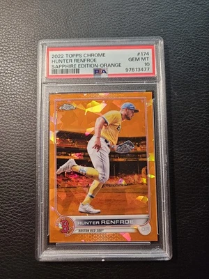 2022 Topps Chrome Sapphire Edition оранжевый 05/25 Hunter Renfroe PSA 10 GEM MT - Изображение 1 из 2
