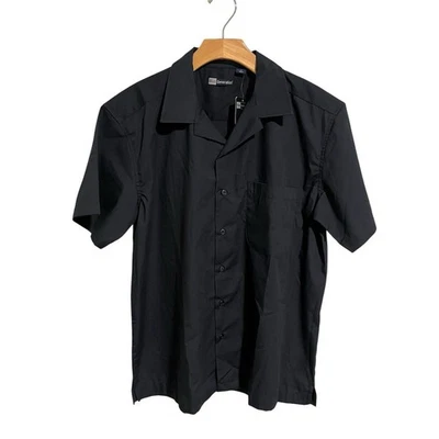 Blue Generation Button Up Shirt Men's Size M Short Sleeve Navy Camp Shirt NEW - Image 1 of 4