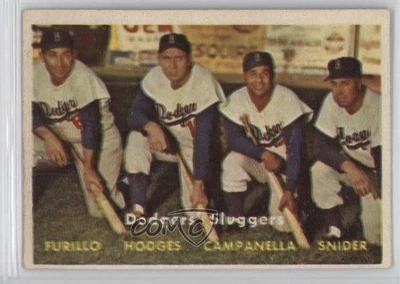1957 Topps Carl Furillo Gil Hodges Roy Campanella Duke Snider #400 Salón de la fama Foto 1 de 2