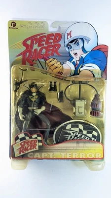 Vtg Capt Terror Speed Racer 5" Action Figure Series 1 ReSaurus 1999 New Sealed - Image 1 of 4