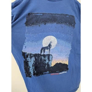 Vintage T-Shirt MARLBORO UNLIMITED 1990s Lone Wolf 100% Baumwolle XL blau - Bild 1 von 9