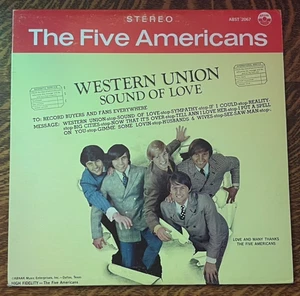 12" LP~ THE FIVE AMERICANS~ 1967~ WESTERN UNION~ ABNAK LBL. DALLAS~ STEREO - Picture 1 of 11