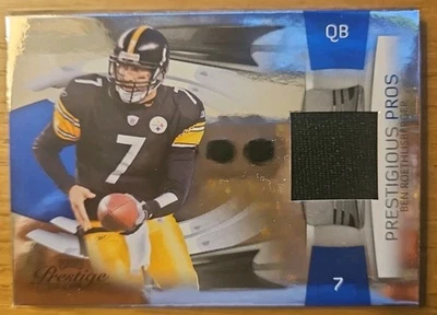 Parche prestigioso de camiseta de los playoffs 2009 de los Pittsburgh Steelers 061/250 de Roethlisberger Foto 1 de 3