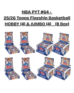 NBA PYT #64 - 25/26 Topps Flagship Basketball HOBBY (4) & JUMBO (4) (8 Box TOTAL) - Bild 1 von 1