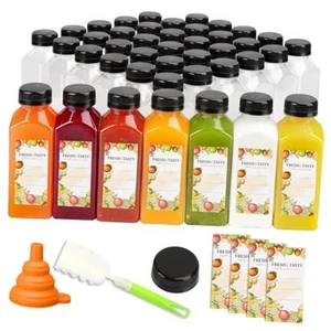 45pcs Juice Bottles, 12oz Reusable Juice Bottles with Caps and 12oz 45pcs - Picture 1 of 7