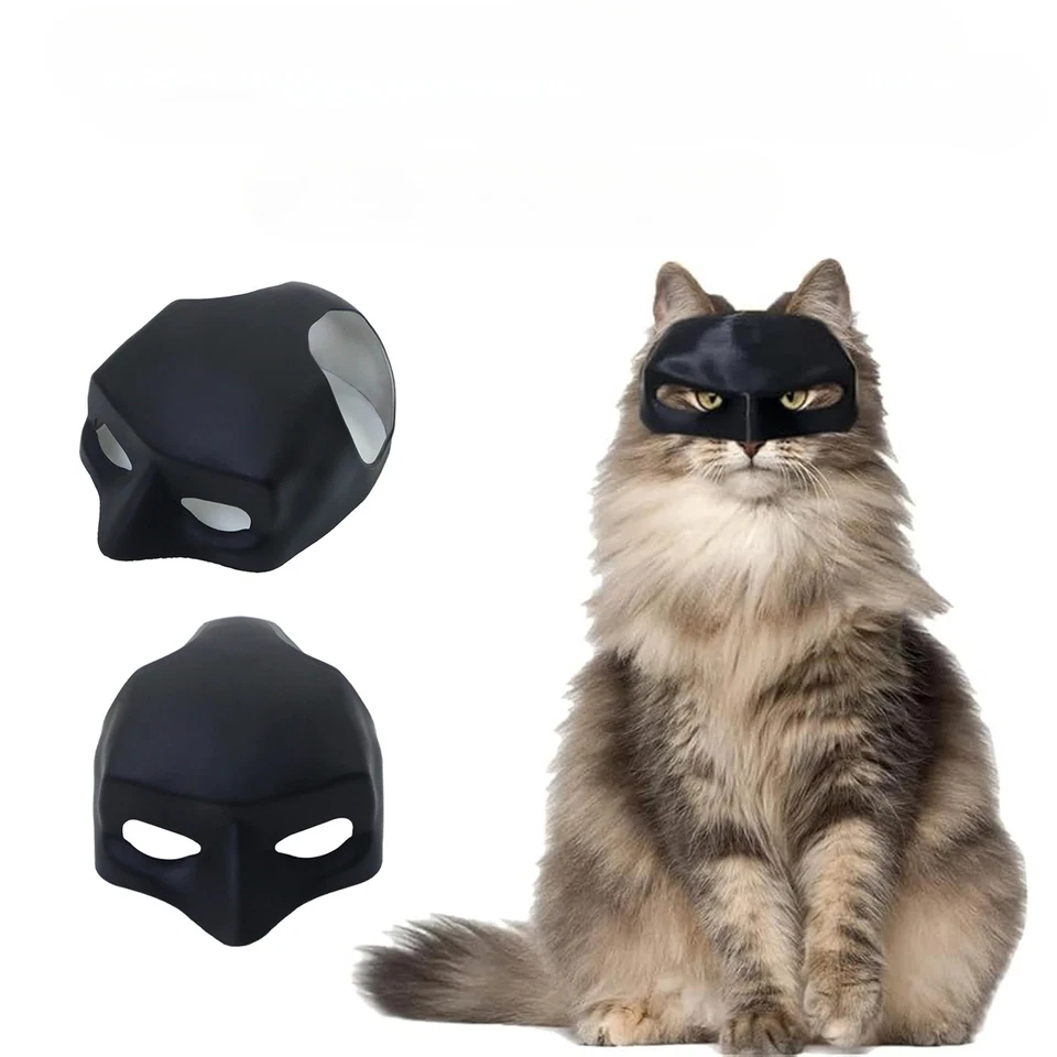 Maschera Gatto Pipistrello Supereroe Cosplay 3D Cappello Accessori Halloween - Immagine 1 di 4