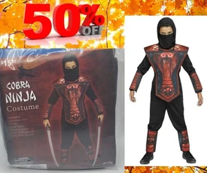 Halloween Cobra Ninja Boys Costume Size L (10-12) New - Picture 1 of 22