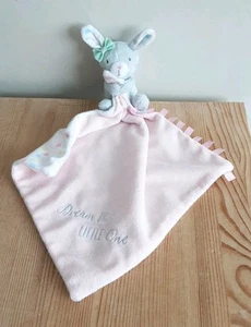 Mothercare Pink Plush Bunny Comforter Taggie Blankie Floral Dream Big Little One - Picture 1 of 4
