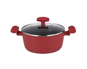 Fleischtopf Kochtopf Topf mit Deckel 28 cm Serie Nora Rot - Bild 1 von 1