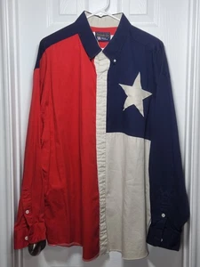 Vintage Panhandle Slim Texas Langarm Hemd 2XL 19 USA Made Americana State Flag - Bild 1 von 10