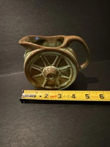 Vintage Frankoma Wagon Wheel Creamer Pitcher Brown/Green Pottery 94A - Picture 1 of 5