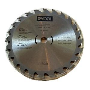 Ryobi 7 1/4 Zoll 24 Zähne Kreissägeblatt 5/8 Zoll Dorn - Bild 1 von 6