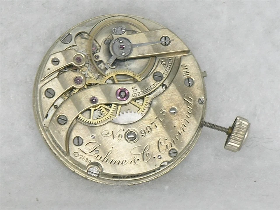 VERY RARE 28MM PATEK PHILIPPE 17 JEWEL POCKET WATCH MOVEMENT & DIAL, RUNNING! - image 1 of 4
