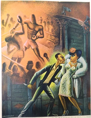 Revista Boxeo Carmen Miguel Covarrubias Segunda Guerra Mundial De Colección 1944 Impresión Artística Doble Cara Foto 1 de 4