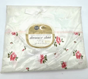 Sábana plana Sears Harmony House percal tamaño completo XL de colección nueva de colección floral Cottagecore - Imagen 1 de 5