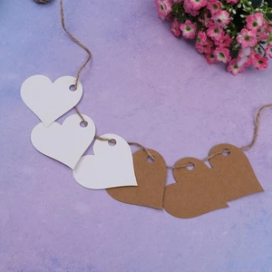 Liebes -Tag -Lesezeichen Wunschkarte Geschenkanhänger Aus Kraftpapier - Bild 1 von 12