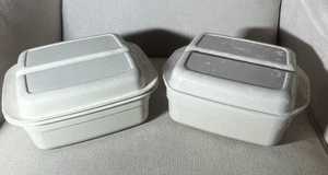 Set Anchor Hocking & Microware Mikrowelle ein Quart Schüssel mit geteiltem Deckel USA - Bild 1 von 23