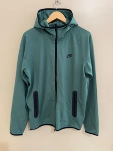 Nike Tech Lightweight Knit Full-Zip Hoodie Green Men Size M FD4501-361 $125 NEW - Picture 1 of 8