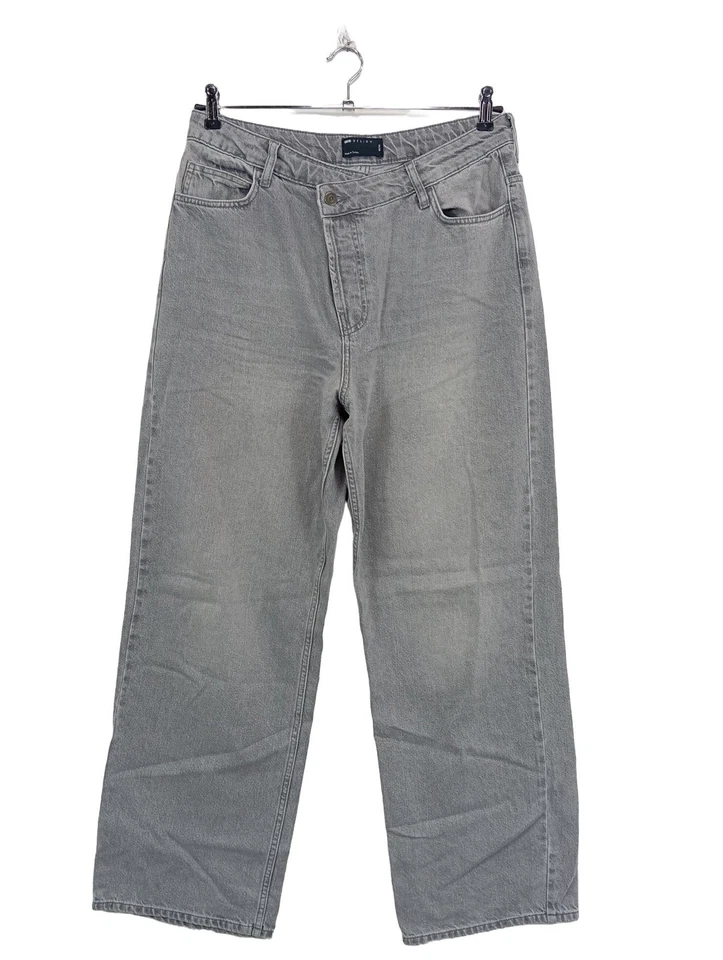 ASOS Vaquero de talle alto Mujeres Vaquero Talla EU 42 gris claro look casual - Imagen 1 de 4