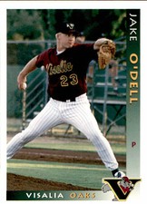 1997 Visalia Oaks Grandstand #21 Jake O'Dell Round Rock Texas TX Baseball Card