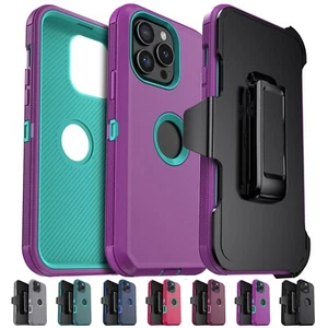 For Apple iPhone 15+/15 Plus/15 Pro Max Shockproof Rugged Case Cover / Belt Clip - Picture 1 of 54