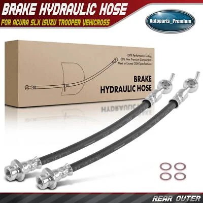 Manguera hidráulica de freno exterior trasero 2 piezas para Acura SLX 96-99 Isuzu Trooper VehiCROSS Foto 1 de 4