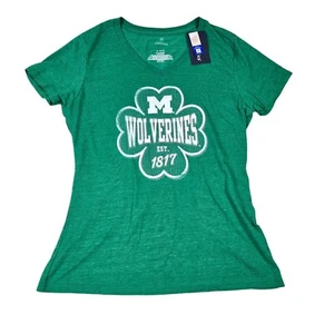 University of Michigan Shirt Women Extra Large Green Fanatics Wolverines College - Picture 1 of 7
