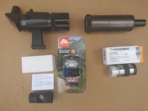 Orion 9x50mm Finder Scope, Celestron Omni Eyepiece, Cheshire Collimating...