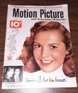 Motion Picture Television Magazine Janet Leigh Elizabeth Taylor Brando Oct 1951 - Picture 1 of 10