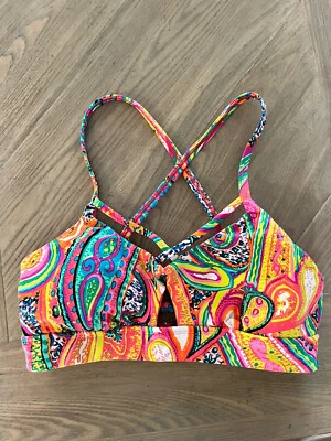 Sujetador deportivo de yoga recreativo para mujer TRINA TURK TR61355 talla S estampado cachemir pequeño Foto 1 de 3