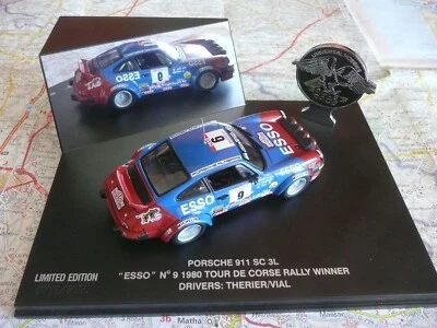 PORSCHE 911 SC Esso n°9 Tour de Corse 1980 (Therier-Vial) Universal Hobbies 1/43 - Photo 1/4