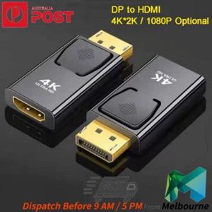 DP to 4k HDMI Adapter Display Port Male to HDMI Female Converter For PC TV - Picture 1 of 10