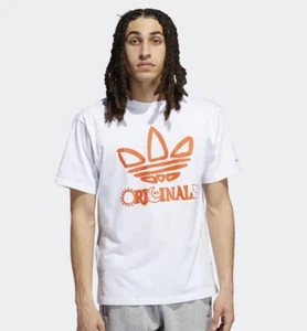Camiseta Adidas Originales Trefo Graffiti Logo Estampado Talla Grande - Imagen 1 de 8