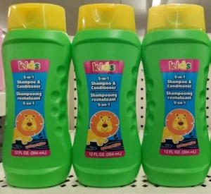 Lot Lof (3) 12 FL OZ Kids 2 in 1 Shampoo & Conditioner Scented: Watermelon  - Picture 1 of 2