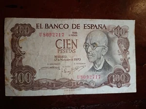 Billet de banque. Banco de Espana. Cien pesetas. 1970 - Imagen 1 de 5