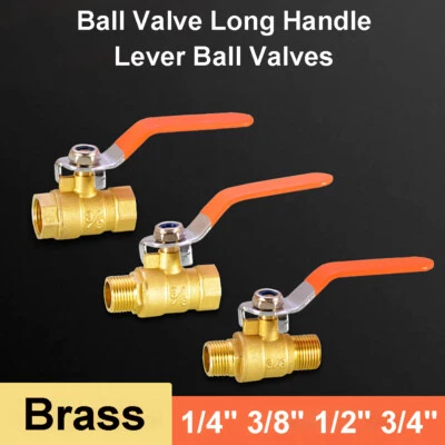 Ball Valve Long Handle, Lever Ball Valves, BSP 1/4" 3/8" 1/2" 3/4" Female/ Male - Image 1 of 4