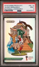 2018 Prizm World Cup Soccer Javier Hernandez MEXICO #14 National Landmarks PSA 9