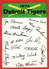 1974 Topps #NNO Detroit Tigers CL EX-MT